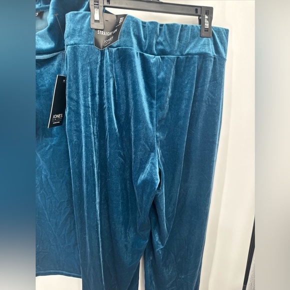 Jones New York Signature Velvet Jacket Pants Track Suit Lounge Set Size Small - Picture 6 of 6